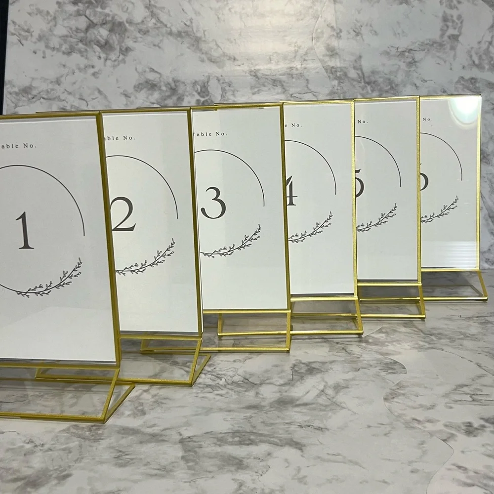 Gold Table Number Holder - Elegant Party Decoration